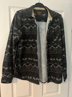 Burton Black Patterned Shacket